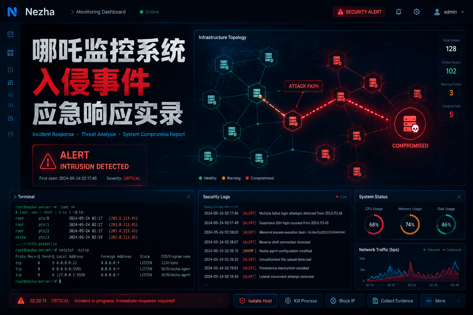 Nezha 监控系统入侵事件应急响应实录